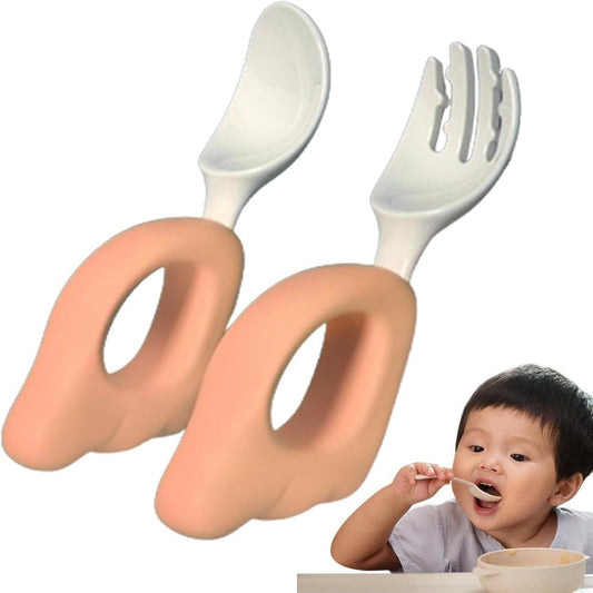 CUILLERE BEBE - LittleUtensils™ - Rose - Sourire Bébé