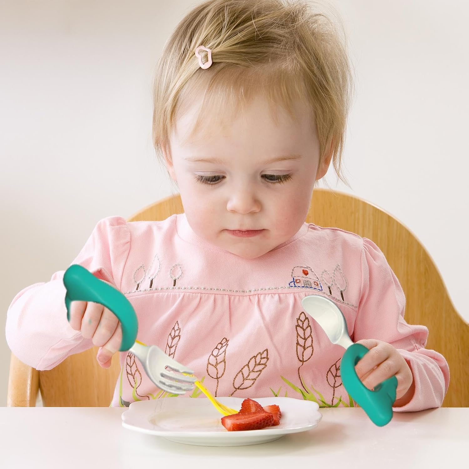 CUILLERE BEBE - LittleUtensils™ - Vert - Sourire Bébé