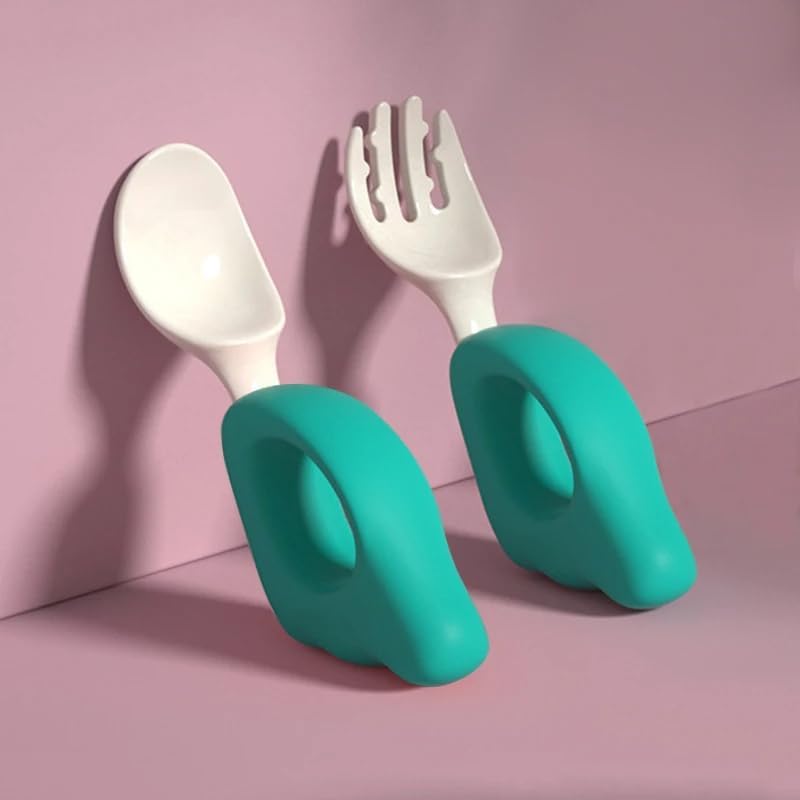 CUILLERE BEBE - LittleUtensils™ - Vert - Sourire Bébé
