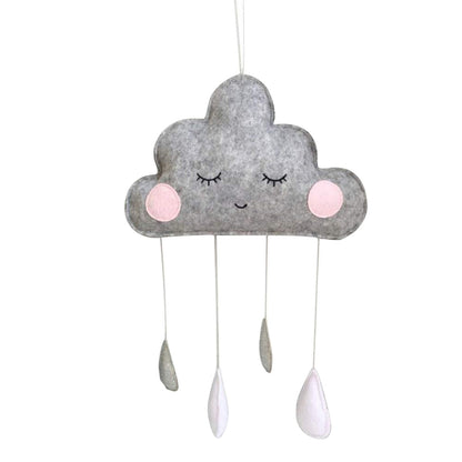 DECORATION CHAMBRE BEBE - CloudDrops™ - Gris - Sourire Bébé