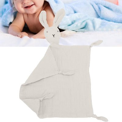 DOUDOU BEBE - BabyMousseline™ - Blanc - Sourire Bébé
