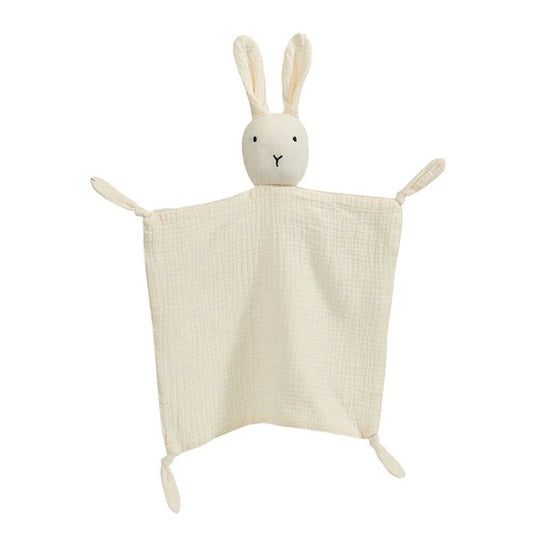 DOUDOU BEBE - BabyMousseline™ - Blanc - Sourire Bébé