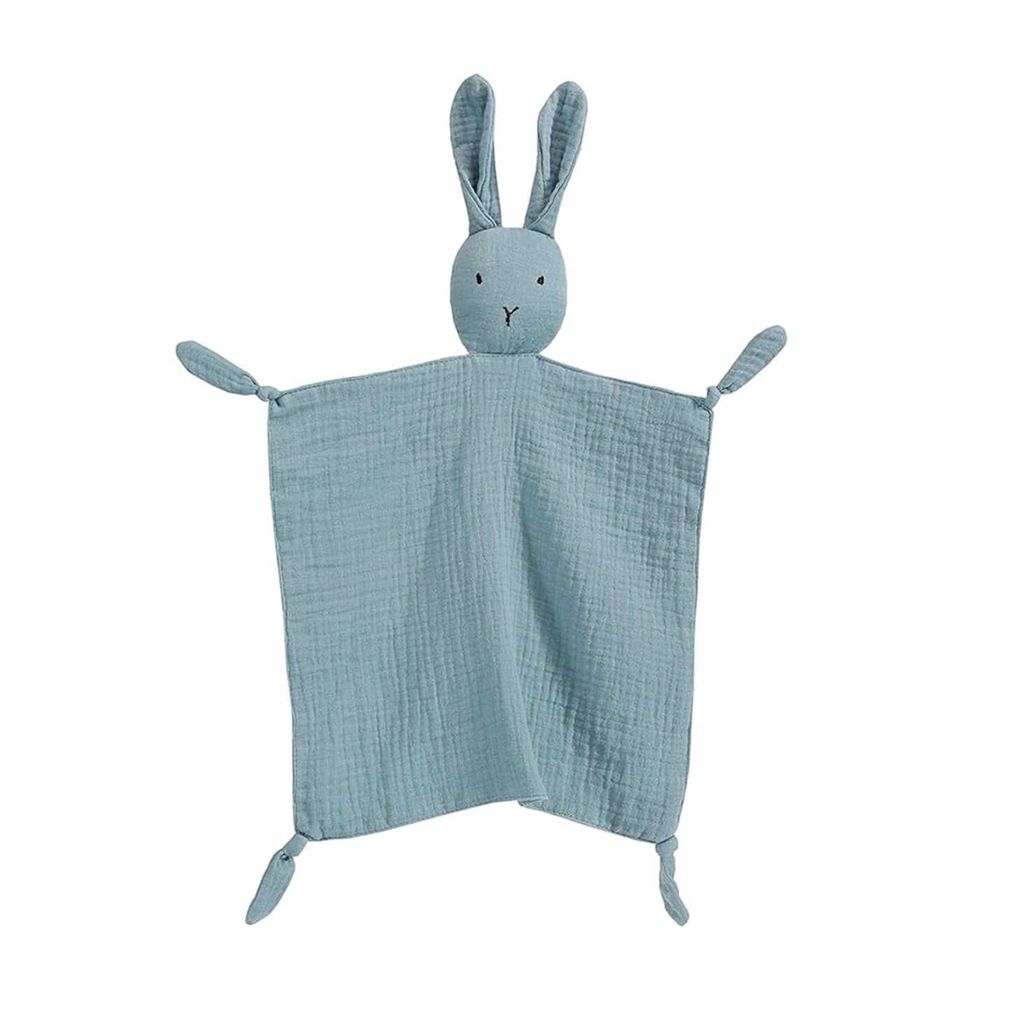 DOUDOU BEBE - BabyMousseline™ - Bleu - Sourire Bébé