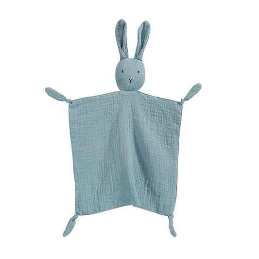 DOUDOU BEBE - BabyMousseline™ - Bleu - Sourire Bébé