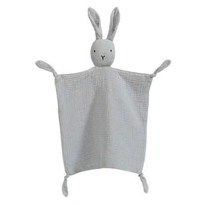 DOUDOU BEBE - BabyMousseline™ - Gris - Sourire Bébé