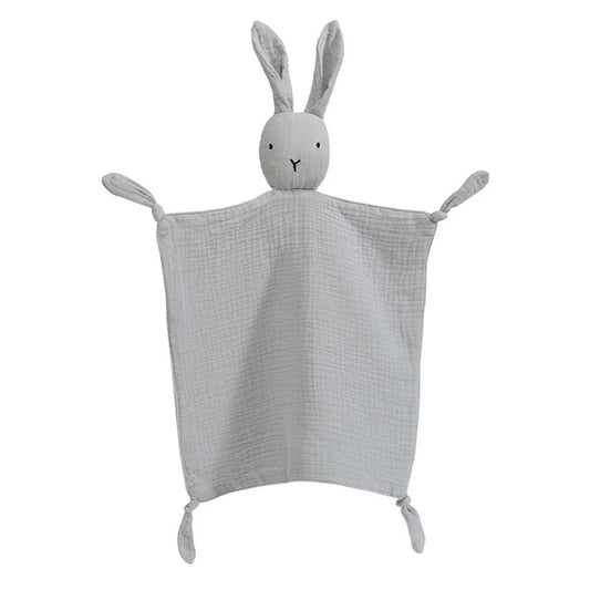 DOUDOU BEBE - BabyMousseline™ - Gris - Sourire Bébé