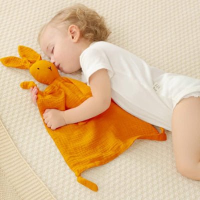 DOUDOU BEBE - BabyMousseline™ - Jaune - Sourire Bébé