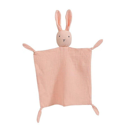 DOUDOU BEBE - BabyMousseline™ - Rose - Sourire Bébé