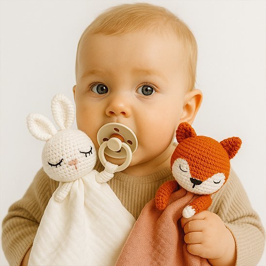 Doudou bebe | Lapine Rose BabyCuddlePets - Sourire Bébé