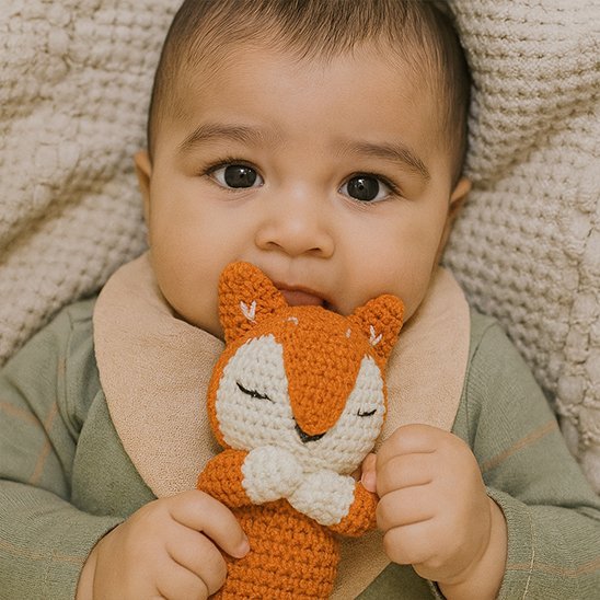 Doudou bebe | Lapine Rose BabyCuddlePets - Sourire Bébé