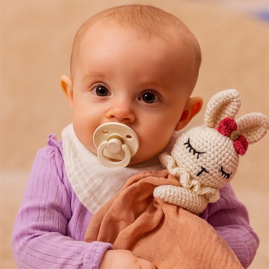 Doudou bebe | Lapine Rose BabyCuddlePets Sourire Bébé