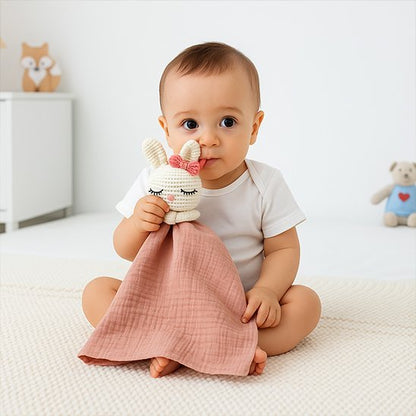 Doudou bebe | Lapine Rose BabyCuddlePets - Sourire Bébé