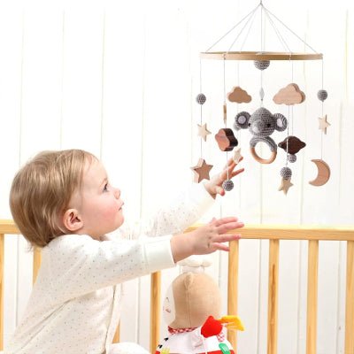 MOBILE LIT BEBE - RainbowDream™ - Elephant - Sourire Bébé
