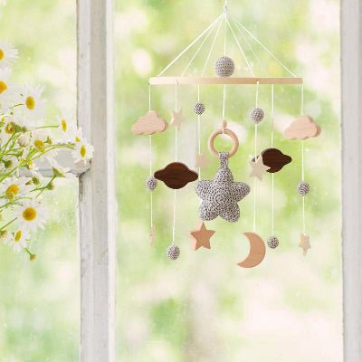 MOBILE LIT BEBE - RainbowDream™ - Etoile Grise - Sourire Bébé