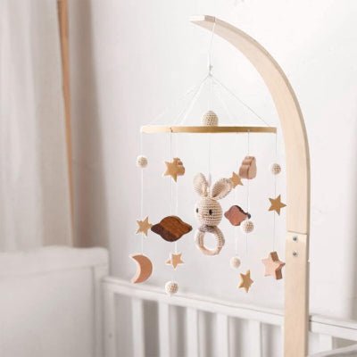 MOBILE LIT BEBE - RainbowDream™ - Lapin - Sourire Bébé