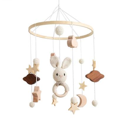MOBILE LIT BEBE - RainbowDream™ - Lapin - Sourire Bébé