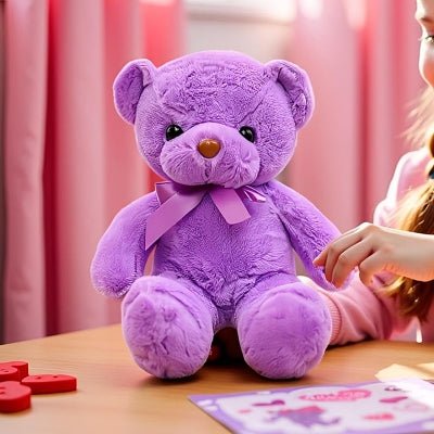 Ours En Peluche - CuteTeddyBearPlush™ - Mauve - Sourire Bébé