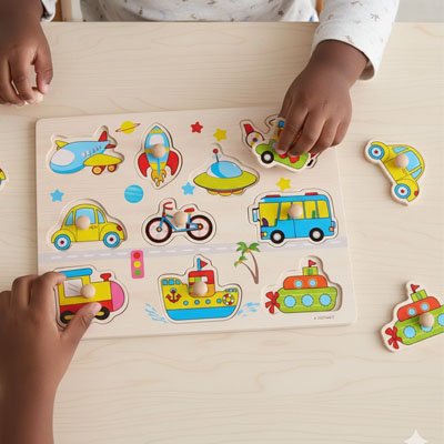 Puzzle bois bebe table