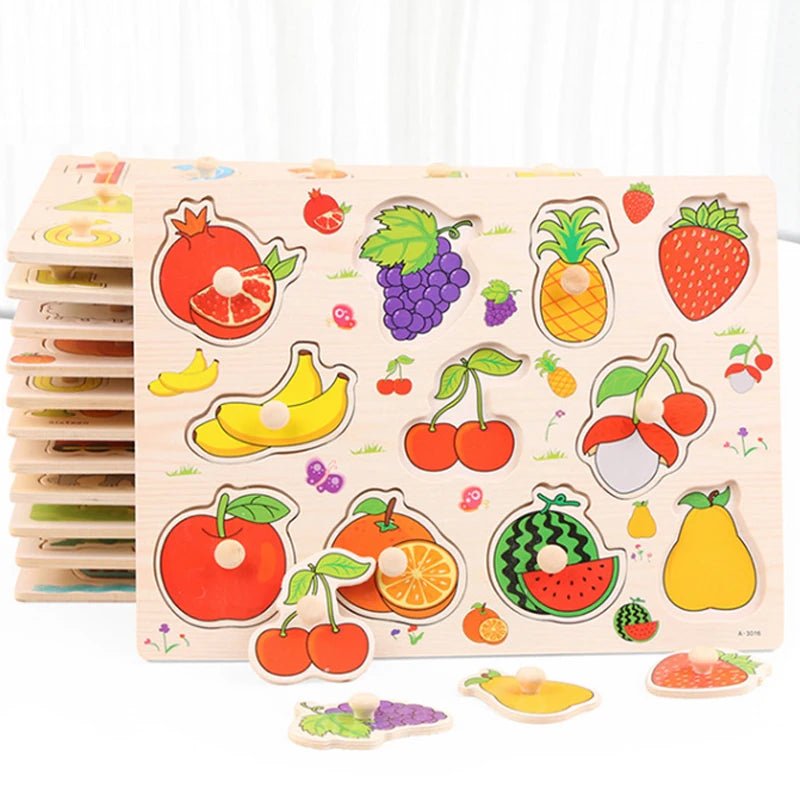 Puzzle bois Montessori | Artisanal créatif - Sourire Bébé