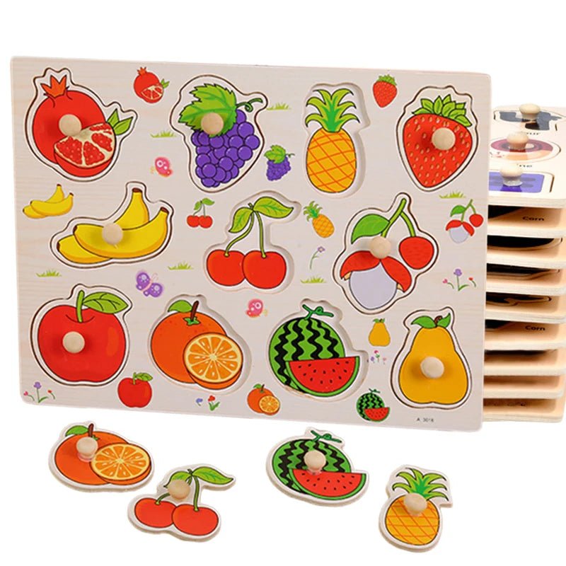 Puzzle bois Montessori | Artisanal créatif - Sourire Bébé