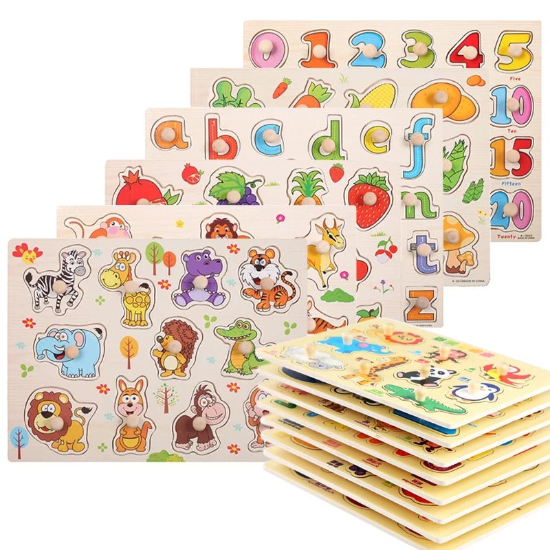 Puzzle bois Montessori | Artisanal créatif - Sourire Bébé