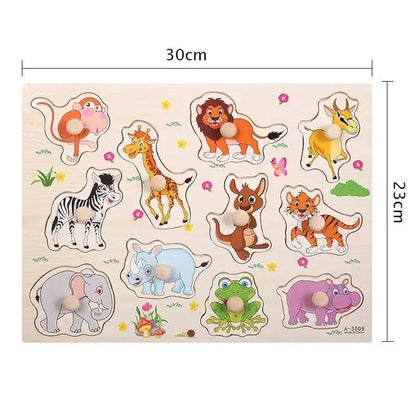 Puzzle bois Montessori | Artisanal créatif - Sourire Bébé