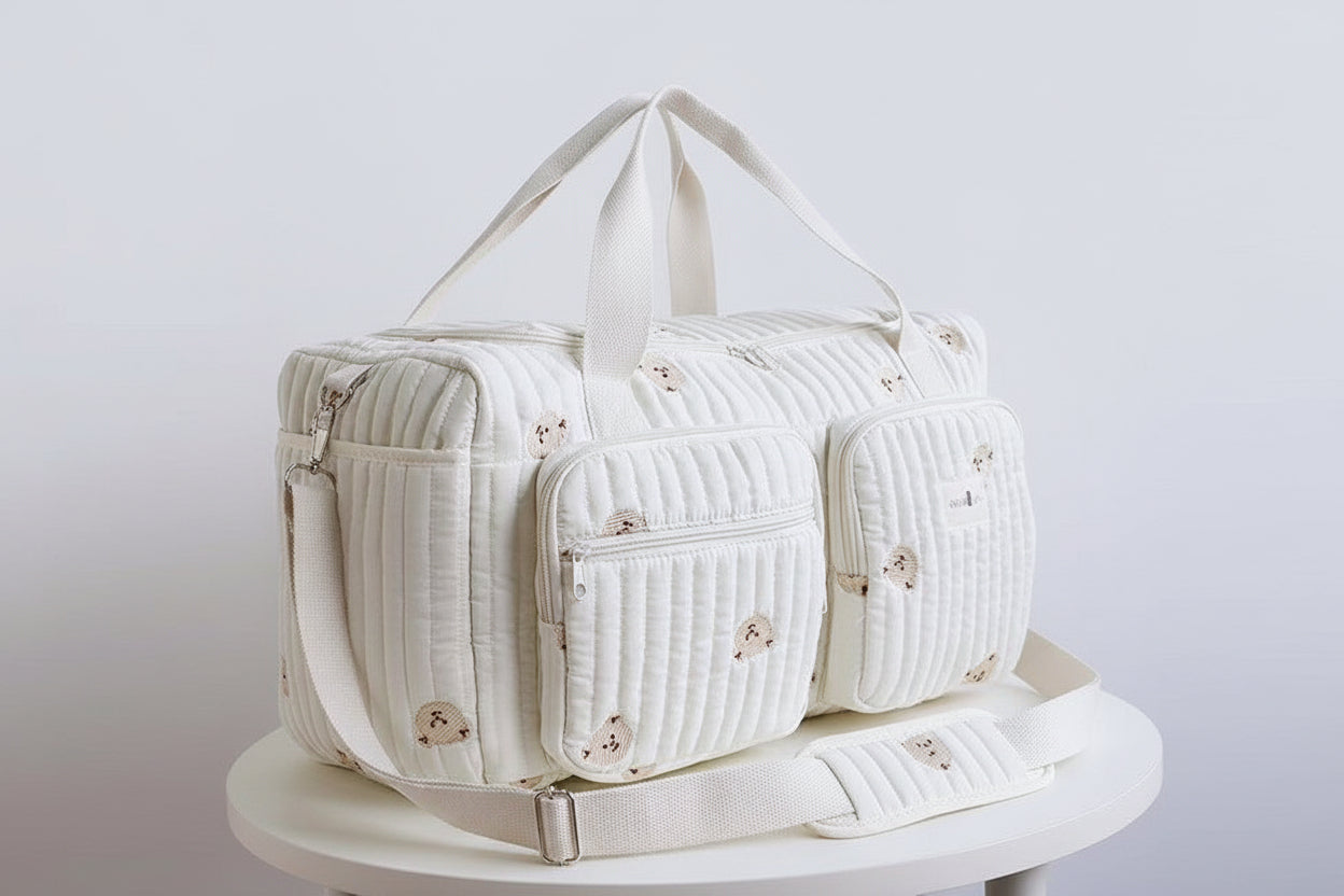 sac a langer beige double cerf